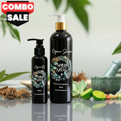 Shea Suds Organic Hair Care Combo – Shampoo + Oil (Chemical & Sulphate Free)