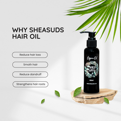 Shea Suds Organic Hair Care Combo – Shampoo + Oil (Chemical & Sulphate Free)